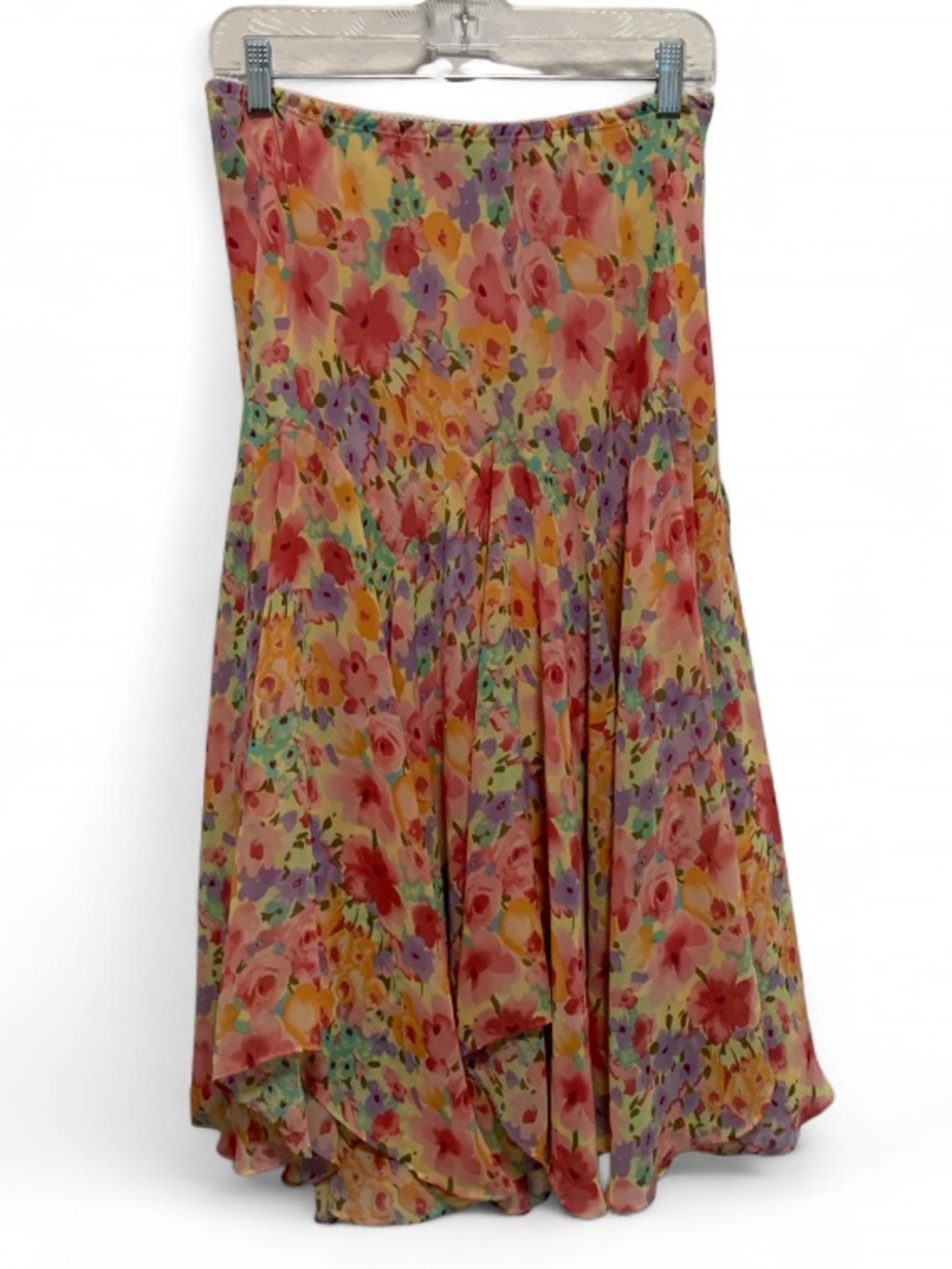 Y2K Floral Orange Pink Multicolor Maxi Skirt